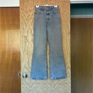 Levi's Premium Ribcage Flare Blue Jeans